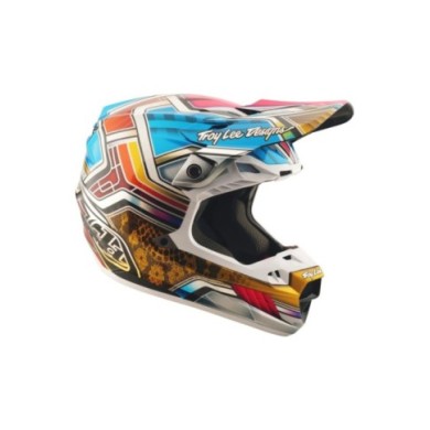 Troy Lee Designs SE5 ECE Carbon Helmet - Lowrider argent