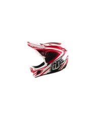 Troy Lee Designs D4 Polyacrylite Helm W Mips – The Line rot-weiß