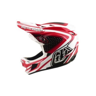 Troy Lee Designs D4 Polyacrylite Helm W Mips – The Line rot-weiß