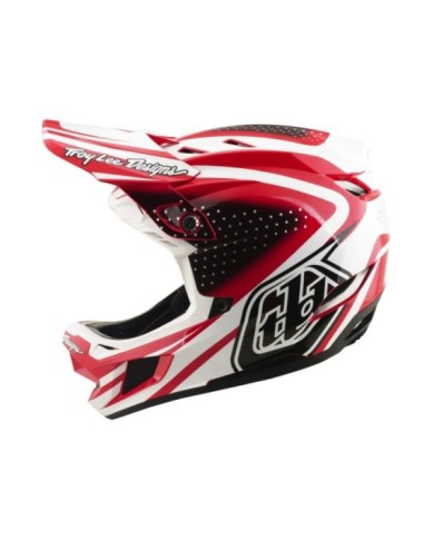 Troy Lee Designs Casco D4 Polyacrylite W Mips - The Line grigio scuro-bianco