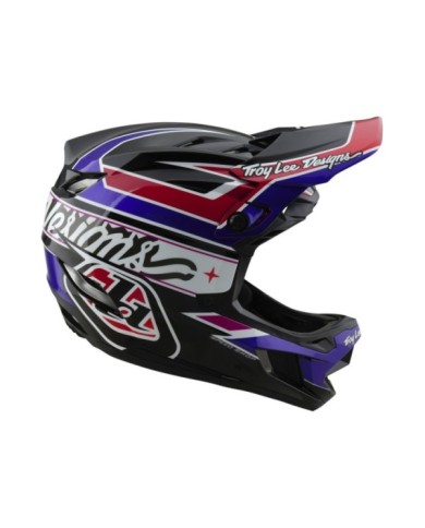 Troy Lee Designs D4 Polyacrylite Helmet W MIPS - Linear noir