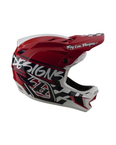 Troy Lee Designs D4 Polyacrylite Helmet W MIPS - Fifty-50 blanc-rouge