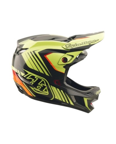 Troy Lee Designs Casco D4 Polyacrylite W MIPS - Qualifer nero-giallo