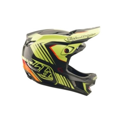 Troy Lee Designs D4 Polyacrylite Helmet W MIPS - Qualifer schwarz-gelb