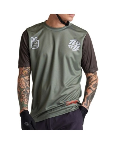 Troy Lee Designs Flowline SS Jersey – Flipped Olive