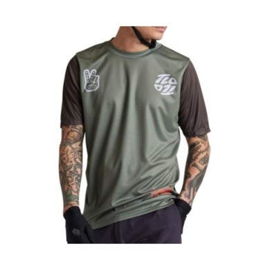 Troy Lee Designs Flowline SS Jersey - Flipped olive