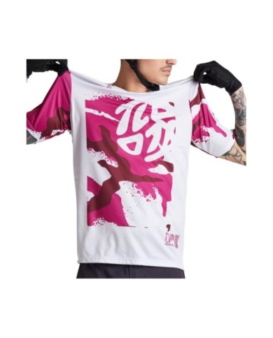 Troy Lee Designs Flowline SS Jersey - Condfined bianco-rosa
