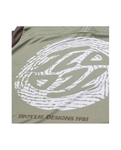 Troy Lee Designs Maglia Youth Flowline SS verde oliva
