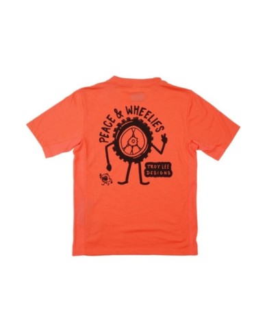 Troy Lee Designs Youth Skyline Ride Short Sleeve Tee - P&W melone