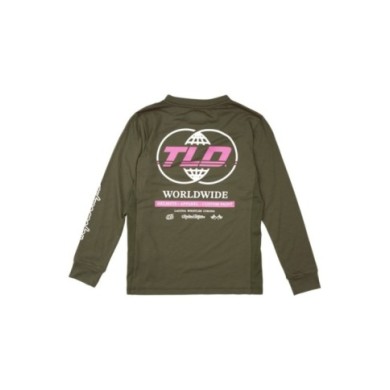 Troy Lee Designs Youth Skyline Ride Long Sleeve Tee - Worldwide marron