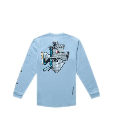 Troy Lee Designs Youth Ruckus Ride Long Sleeve Tee - Carbs blue