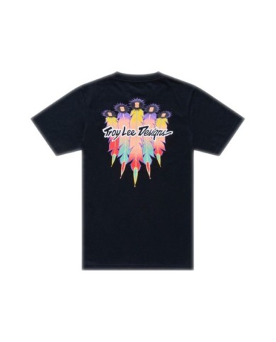 Troy Lee Designs Jugend-T-Shirt mit kurzen Ärmeln – Feathers schwarz