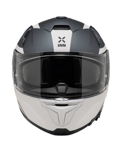 casco integrale iXS Rapid 2.0 Graphic bianco-grigio opaco