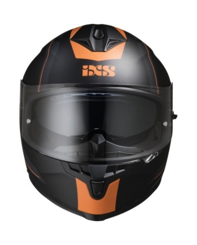 casco integrale iXS iXS1100 2.0 nero-arancio opaco