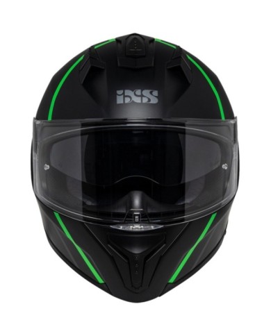 iXS Casque intègrale iXS217 2.0 noir mat-vert fluo
