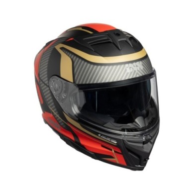 casco integrale iXS iXS912 SV 2.0 Blade nero opaco-rosso