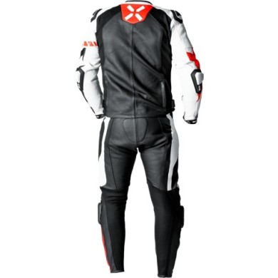 iXS Ace 1.0 tuta in pelle a due pezzi nero-bianco-rosso