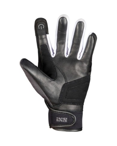 guanto iXS Classic Ladies Evo-Air nero-grigio scuro-bianco