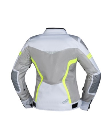 iXS Sport Donna Giacca Trigonis-Air grigio chiaro-grigio-giallo neon