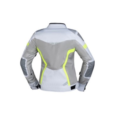 iXS Sport Dames Veste Trigonis-Air gris clair-gris-neon jaune