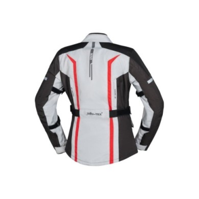 giacca iXS Tour Ladies Evans-ST 2.0 grigio chiaro-grigio-rosso