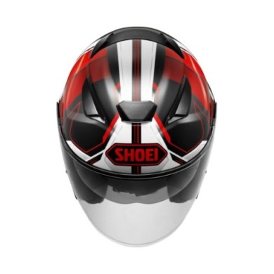 SHOEI Casco jet J-Cruise 3 Whizzy TC-1 nero-rosso-bianco