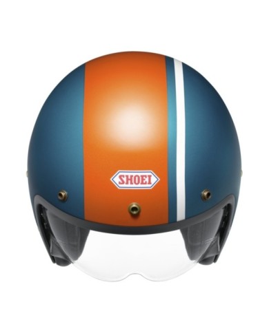 SHOEI Casco Jet J-O 2 Adventure TC-2, blu-arancione-bianco