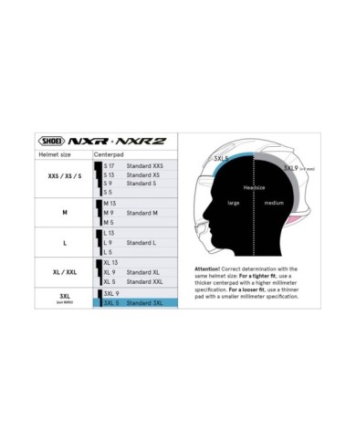 SHOEI Innenfutter NXR S (5mm)
