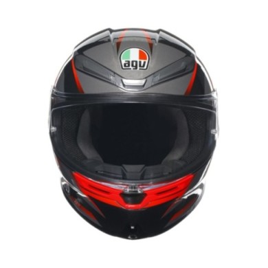 AGV Integralhelm K6 S Multi Slashcut schwarz-grau-rot