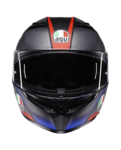 AGV Casco integrale K3 Striga nero opaco blu rosso