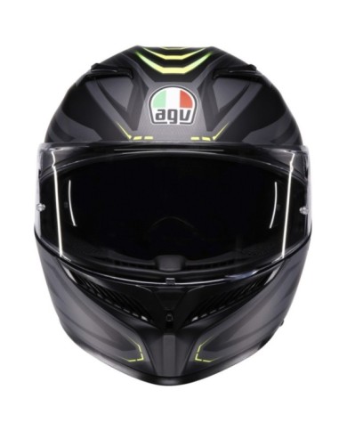 AGV Casque intégral K3 Syth noir mat gris jaune