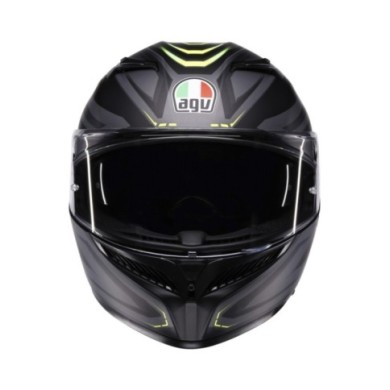 AGV Integralhelm K3 Syth matt schwarz grau gelb