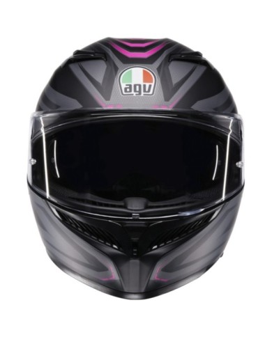 AGV Casco integrale K3 Syth nero opaco grigio rosa