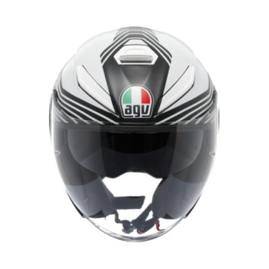 AGV Casco jet K5 Evo Control nero opaco e bianco