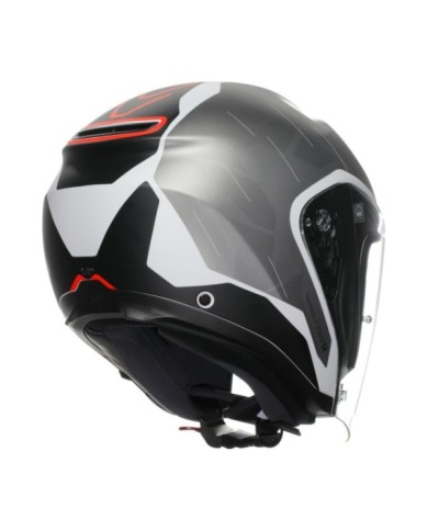 AGV Casque jet Irides Trieste noir-blanc-rouge