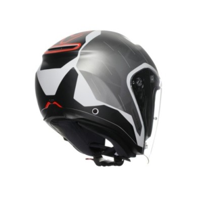 AGV Jethelm Irides Trieste schwarz-weiss-rot