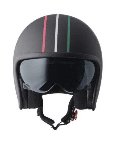 gms Casque Jet Ride in Italy noir-rouge-blanc-vert italy