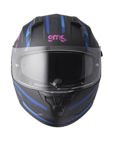 gms Casco integrale Hexago Graphic blu opaco-viola
