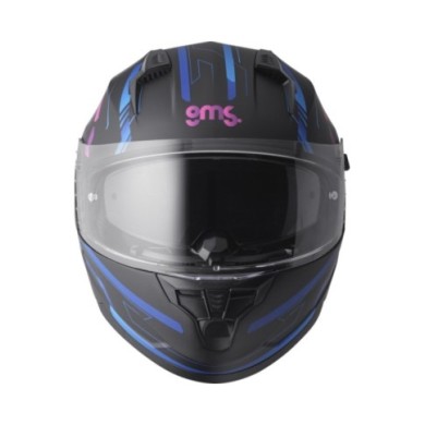 gms Integralhelm Hexago Graphic matt-blau-violett