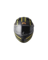 gms Casque intégrale Hexago Graphic mat-jaune-orange