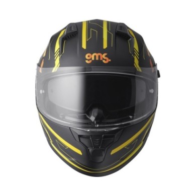 gms Integralhelm Hexago Graphic matt-gelb-orange
