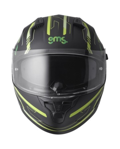 gms Casque intégrale Hexago Graphic mat-vert