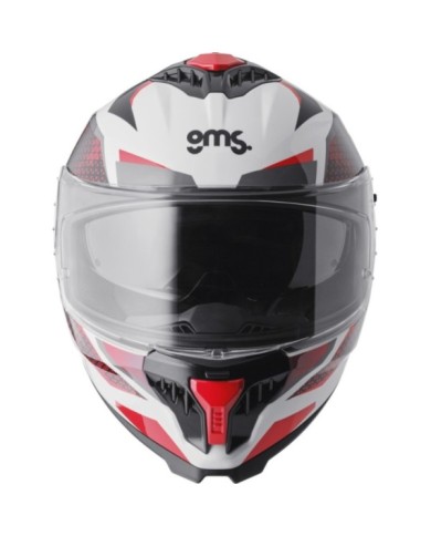 gms Casque intégrale Gelero blanc-rouge-gris