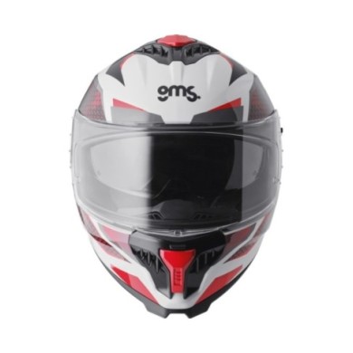 gms Casco integrale Gelero bianco-rosso-grigio