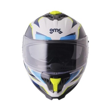 gms Casque intégrale Gelero blanc-bleu-jaune