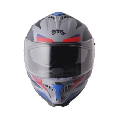 gms Casco integrale Gelero opaco grigio-blu-rosso