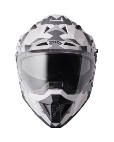 gms Casco adventure Adventus Camo opaco bianco-grigio mimetico