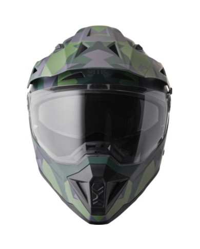 gms Adventure Helm Adventus Camo matt grün-schwarz camo