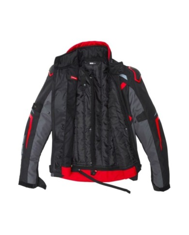 SPIDI Giacca Race-Evo H2OUT nero-rosso-bianco