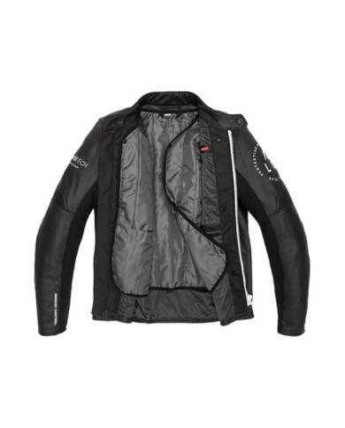SPIDI Lederjacke Genesis schwarz-weiss